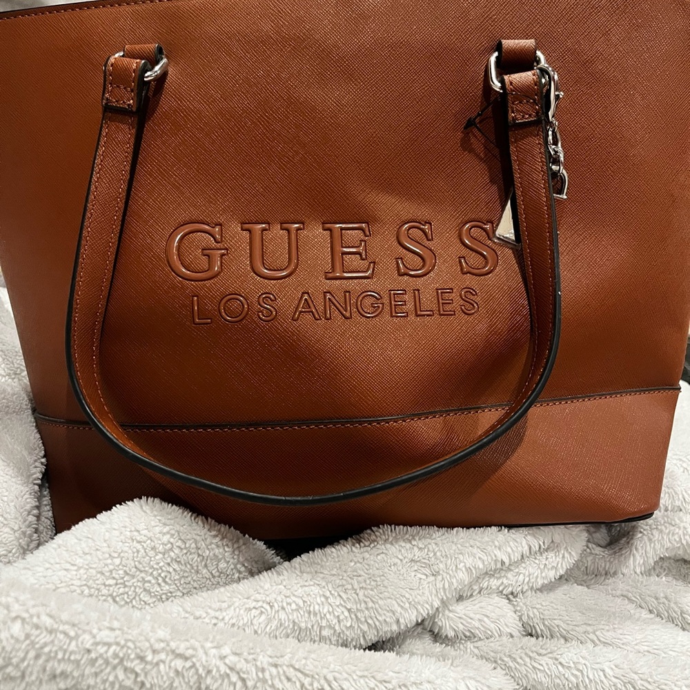 Guess Los Angeles Cognac Tote Bag